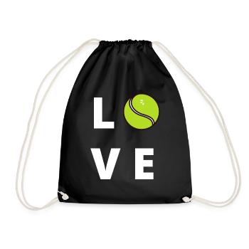 LIEBE TENNIS - Turnbeutel - Schwarz - Vorne