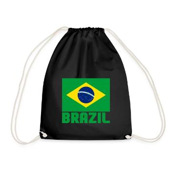 Brasilien - Turnbeutel - Schwarz - Vorne