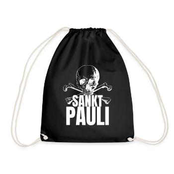 St pauli. St pauli Fan. Paulianer Hamburger fan - Turnbeutel - Schwarz - Vorne