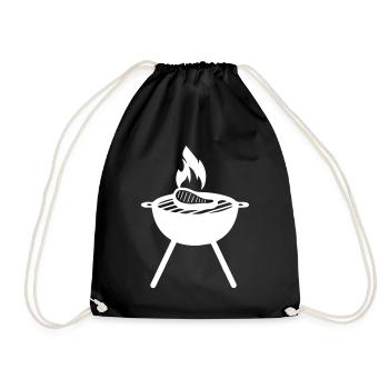 Steak de viande - Sac de sport léger - noir - Devant