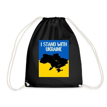 Ukraine - Drawstring Bag - black - Front