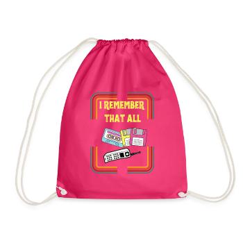 I REMEMBER IT ALL - Drawstring Bag - fuchsia - Front