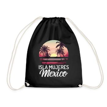 ISLA MUJERES MEXICO T-SHIRT - Turnbeutel - Schwarz - Vorne