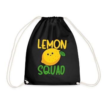 Lemon Squad Citrus Tropical Fruit - Drawstring Bag - black - Front