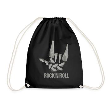 Rock research and quartz rock design - Drawstring Bag - black - Front