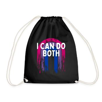 Je peux faire les deux bisexuels LGBTQ Bi Pride Pansexual - Sac de sport léger - noir - Devant