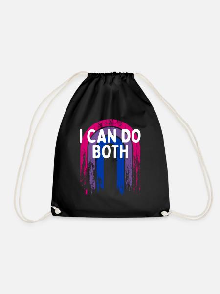 I Can Do Both Bisexual LGBTQ Bi Pride Pansexual - Turnbeutel - Schwarz