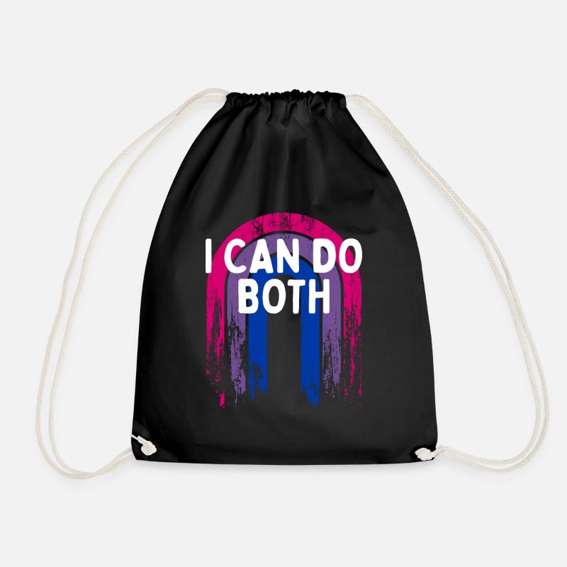 I Can Do Both Bisexual LGBTQ Bi Pride Pansexual - Turnbeutel - Schwarz