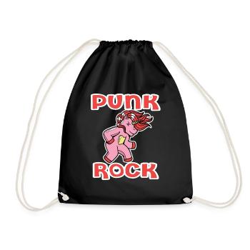 Punkrock Musik Punker Punkrock Irokesenschnitt - Turnbeutel - Schwarz - Vorne