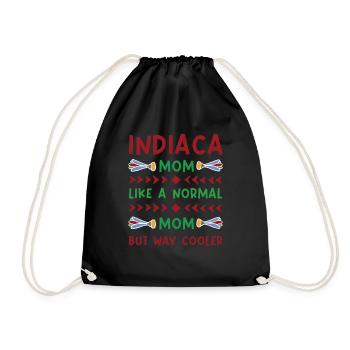 Indiaca mom, like normal mom but cooler - Turnbeutel - Schwarz - Vorne