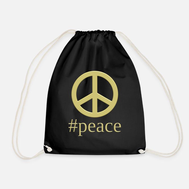 #peace - Turnbeutel - Schwarz