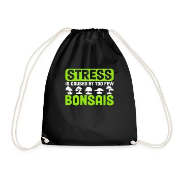 Bonsai Tree Gift Japan Bonsai Garden - Drawstring Bag - black - Front