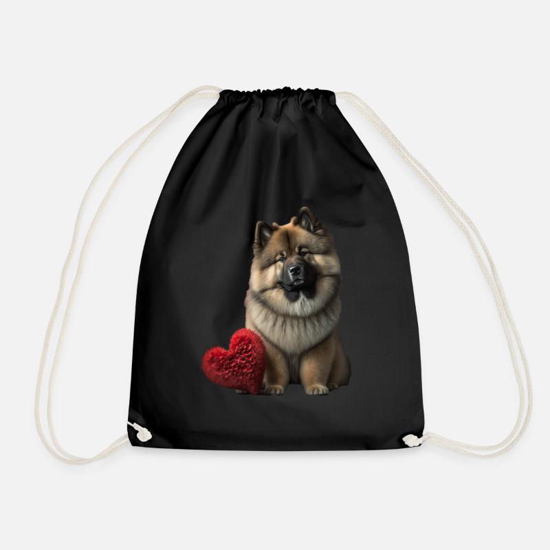 Eurasier Valentins Tag - Turnbeutel - Schwarz