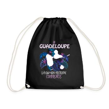 La Guadeloupe Le Début De Mon Histoire - Sac de sport léger - noir - Devant