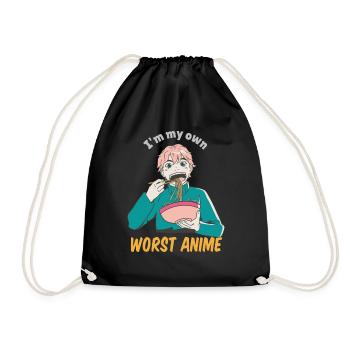 Je suis mon pire anime drôle d’anime et de dessins de ramen - Sac de sport léger - noir - Devant
