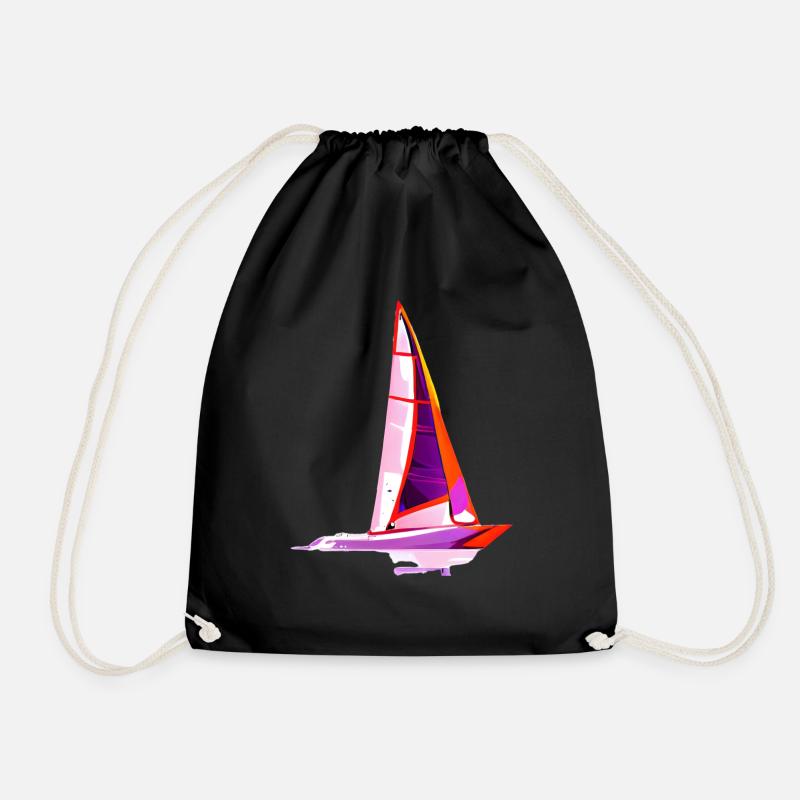 Windsurfing Kitesurfing Windsurfer Kitesurfer - Turnbeutel - Schwarz