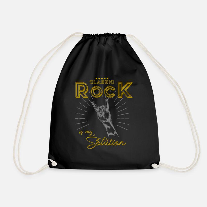 Clasic Rock is my Solution! - Turnbeutel - Schwarz