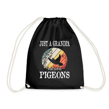 Juste un grand-père qui aime les pigeons - Sac de sport léger - noir - Devant