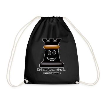 roi un jour pion le lendemain - Sac de sport léger - noir - Devant