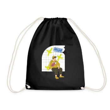 Streatwear + Aktualisierte Mode, perfekte Kombination - Turnbeutel - Schwarz - Vorne