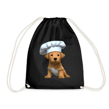 Golden Retriever Cooking Dogs Gastronom Puppy - Sac de sport léger - noir - Devant