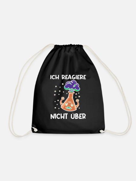 Ich reagiere nicht über mtla labor design - Turnbeutel - Schwarz