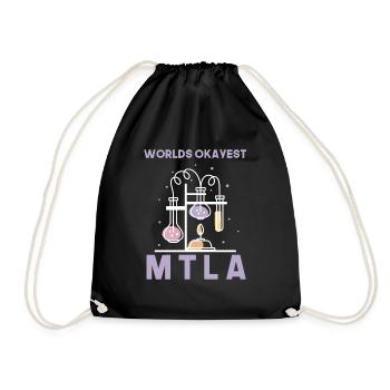 Worlds okayest MTLA labor design - Turnbeutel - Schwarz - Vorne