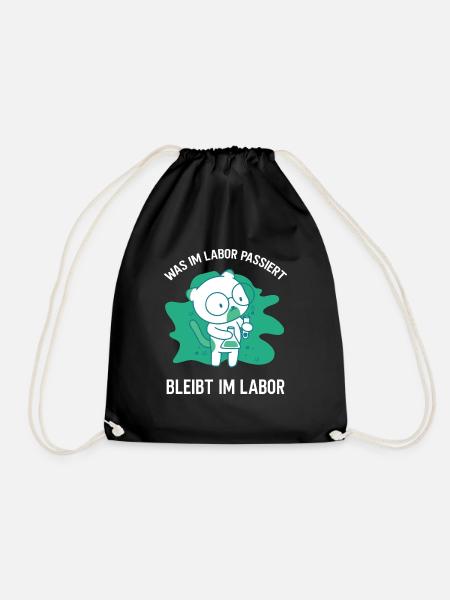 Was im Labor passiert bleibt im Labor MTLA - Turnbeutel - Schwarz