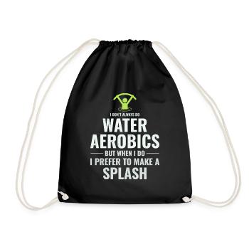 Wassergymnastik Wassergymnastik Aquafitness Aquagymnastik Lustig - Turnbeutel - Schwarz - Vorne