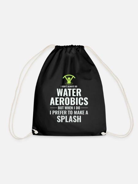 Wassergymnastik Wassergymnastik Aquafitness Aquagymnastik Lustig - Turnbeutel - Schwarz