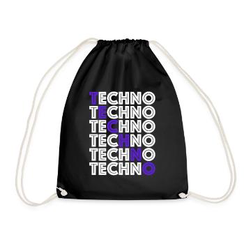 Techno | Tomorrowland, Festival, En plein air, Musique - Sac de sport léger - noir - Devant