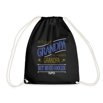 GolfMom GolfDad Golf Clubs Golf Girls Golf CoachGift - Drawstring Bag - black - Front