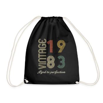 Birthday gift 41 years old - 1983 - Drawstring Bag - black - Front