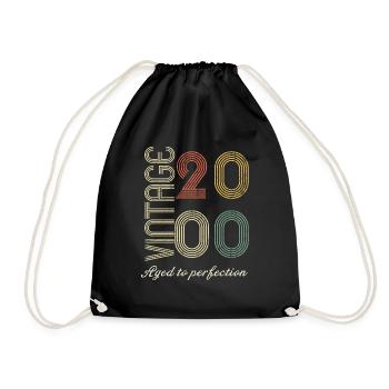 Birthday gift 24 years - 2000 - Drawstring Bag - black - Front