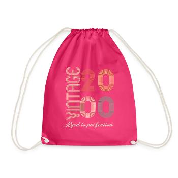 Geburtstagsgeschenk 24 Jahre - 2000 - Turnbeutel - Fuchsia - Vorne