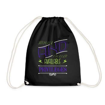 and free wifi hacker birthday present idea analyst - Turnbeutel - Schwarz - Vorne