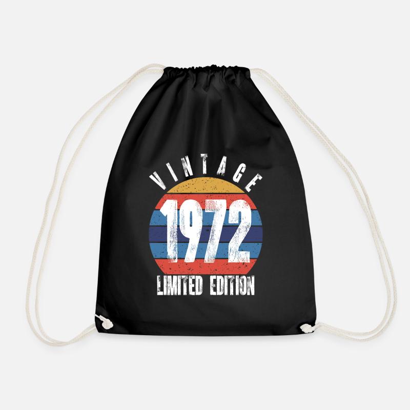 Vintage 1972 Limited Edition - Drawstring Bag - black