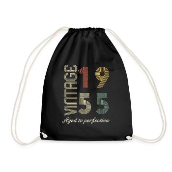 69 Years Birthday Gift - 1955 - Drawstring Bag - black - Front