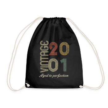 Cadeau d’anniversaire 23 ans - 2001 - Sac de sport léger - noir - Devant