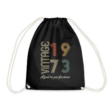 51 Years Birthday Gift - 1973 - Drawstring Bag - black - Front