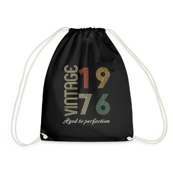 Cadeau d’anniversaire 48 ans - 1976 - Sac de sport léger - noir - Devant