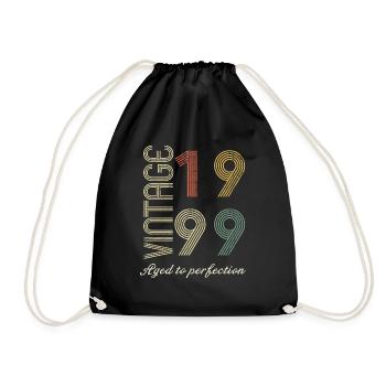Cadeau d’anniversaire 25 ans - 1999 - Sac de sport léger - noir - Devant