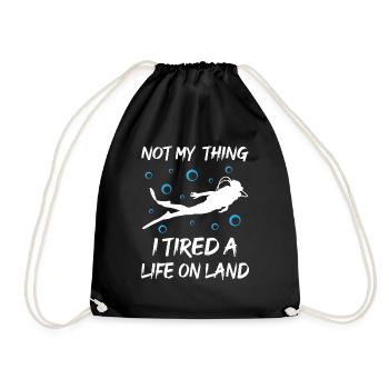 Not my Thing Diving Ocean - Drawstring Bag - black - Front