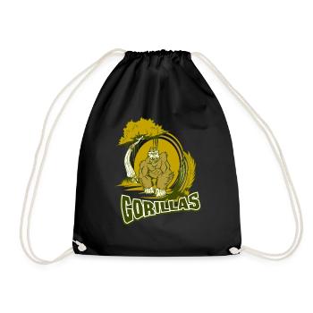 Gorilla - Turnbeutel - Schwarz - Vorne