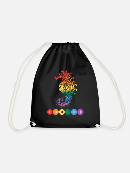 Seepferdchen Pride - LGBTQ+ Liebe - Turnbeutel - Schwarz
