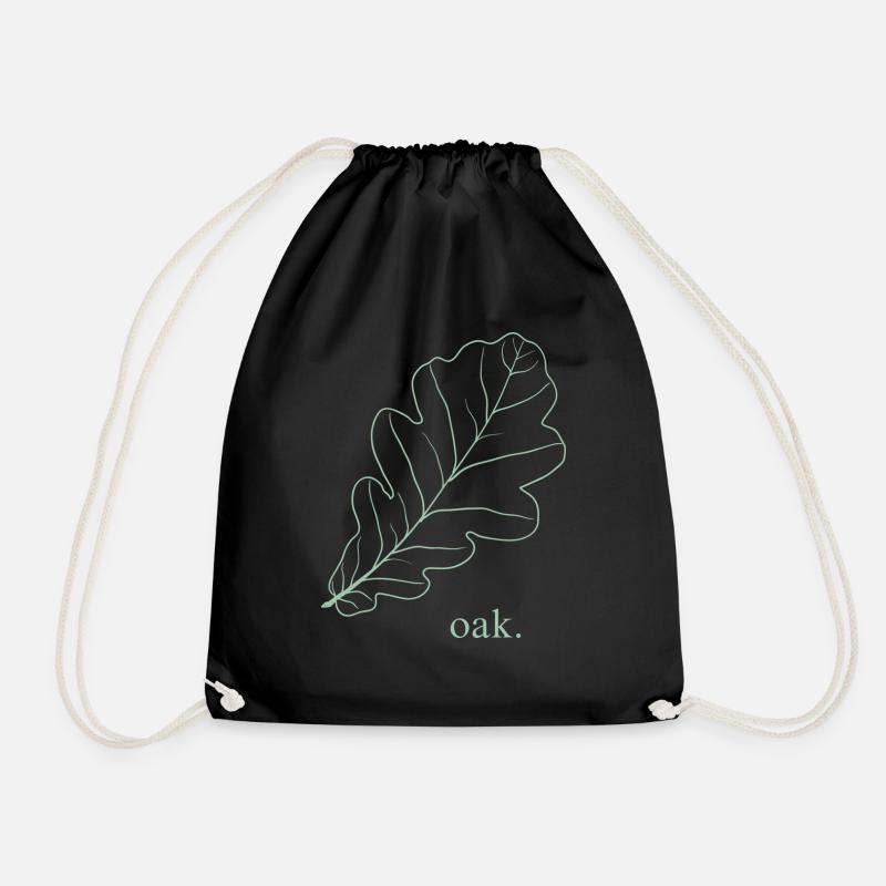 Oak. - Drawstring Bag - black