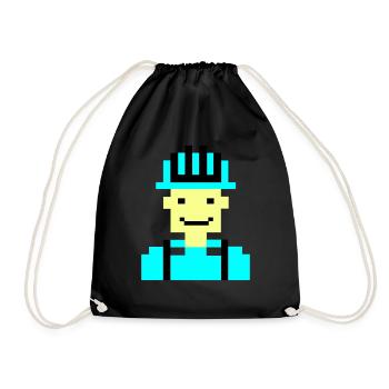 Ouvrier du bâtiment Pixel 01 - Sac de sport léger - noir - Devant