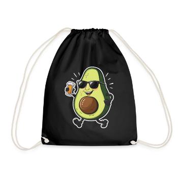 Avocado Bier - Turnbeutel - Schwarz - Vorne