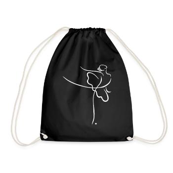 Ballerina Dancer Ballet Dancer Ballet Dancing - Drawstring Bag - black - Front