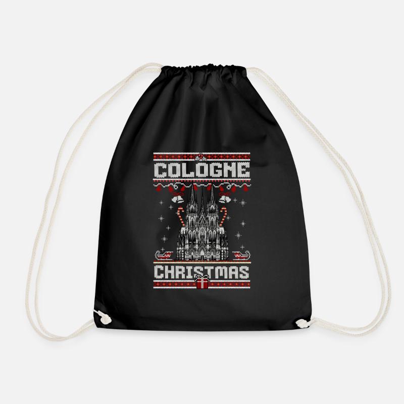 Cologne Köln Kölle Christmas sweater - Turnbeutel - Schwarz